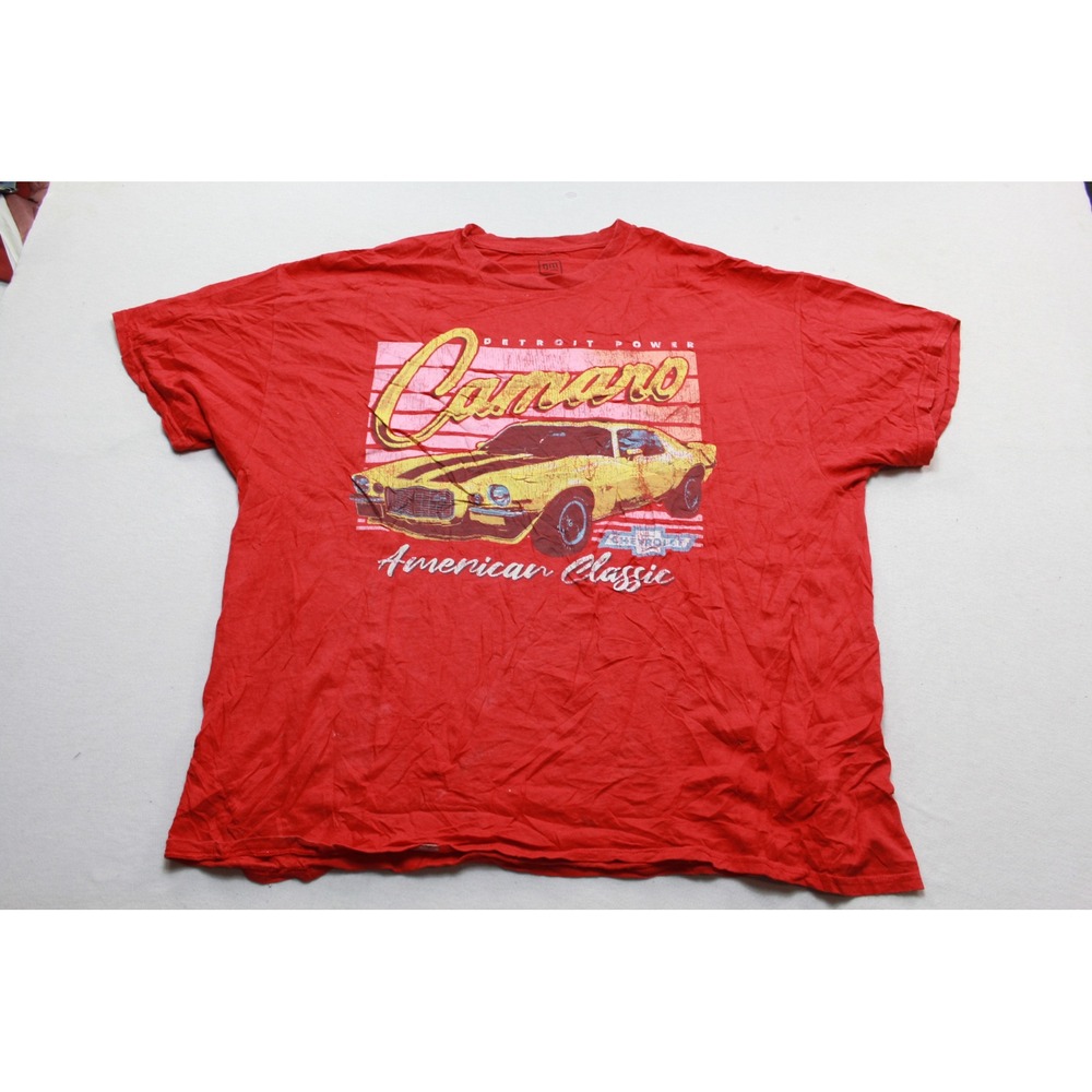 GM Chevrolet Camaro T-Shirt Men Extra Large Red Good Graphic American Classic